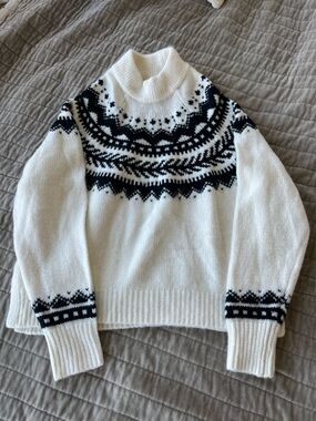 A&F Mock Neck Fair Isle Sweater